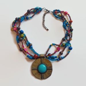 5/$20 - Rainbow Statement Necklace